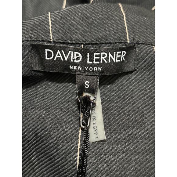 David Lerner NWT Collared Tie Waist Romper Sz S Striped Short Sleeve Whimsygoth - Picture 6 of 6